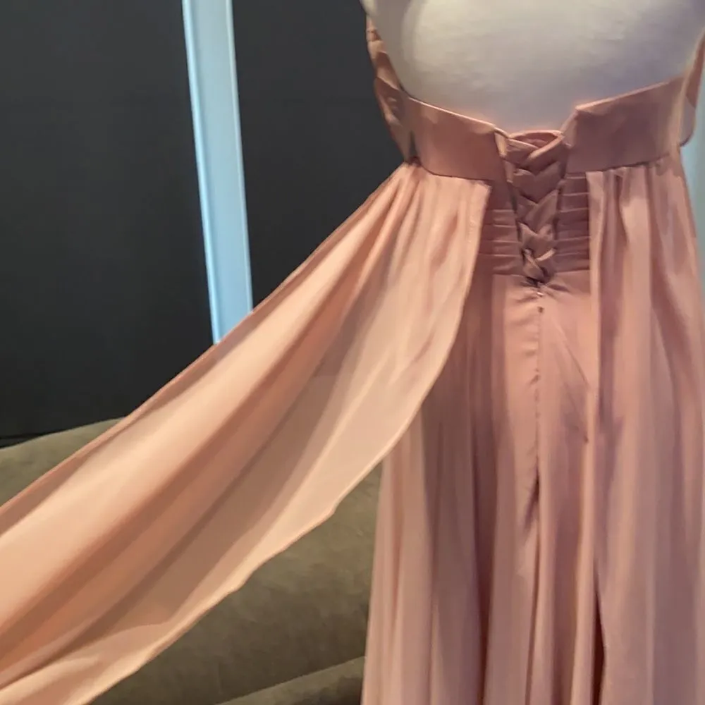 Women’s Pink Full Length Strapless Prom Party Dress S NWT **READ DESCRIPTION Pink - Image 8