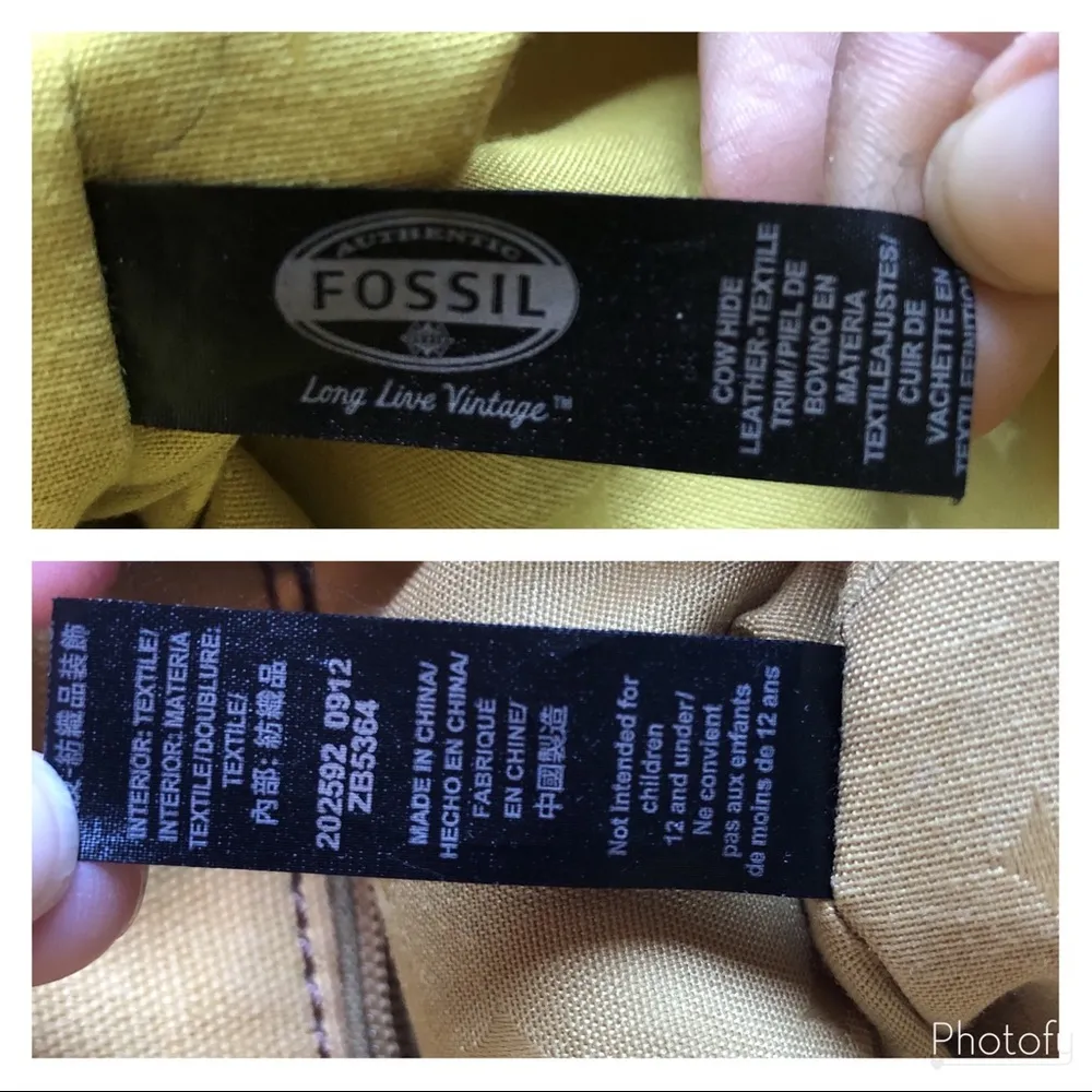 Fossil Hunter Tote/Shoulder Bag Mustard Yellow - Image 7