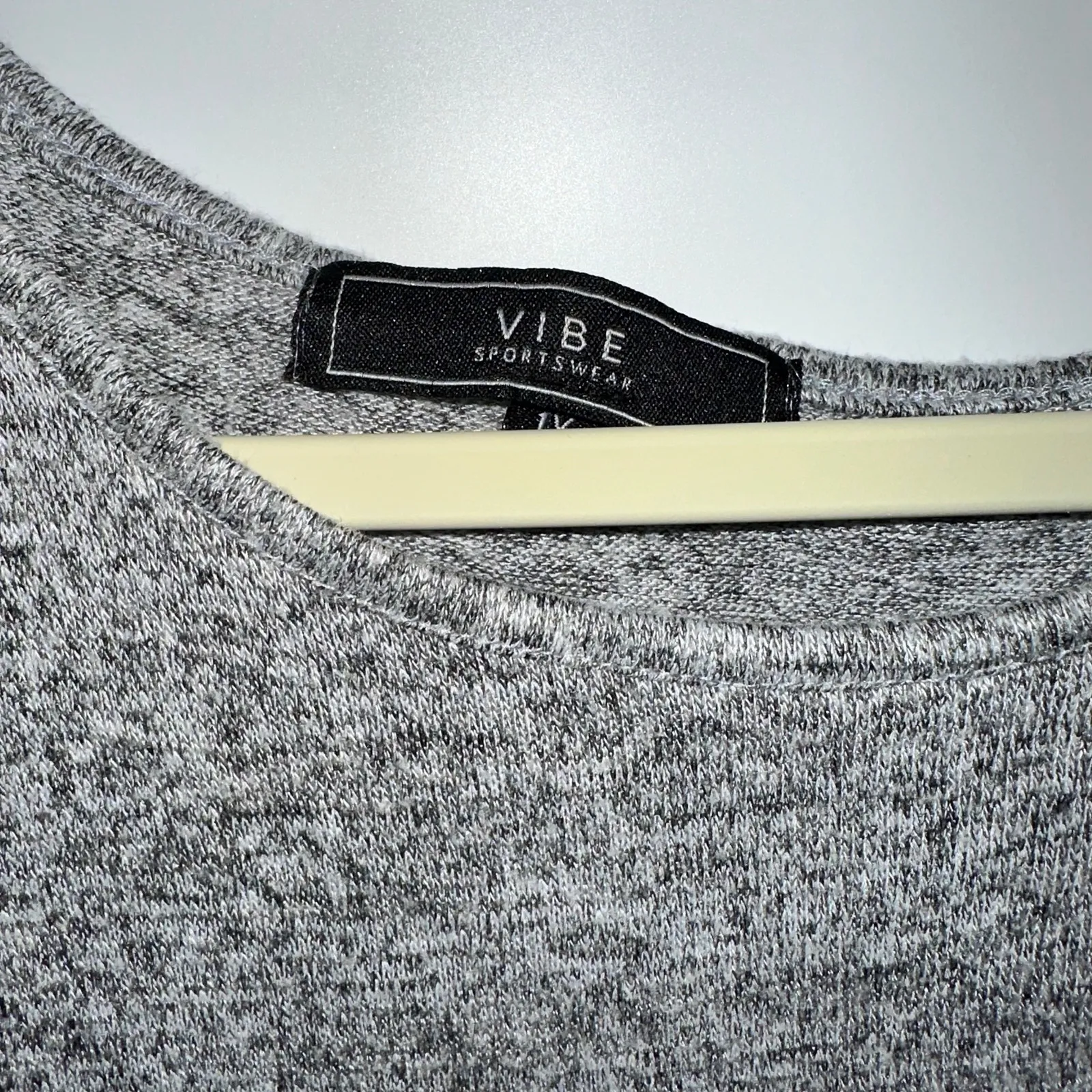 VIBE Sportswear Gray Elbow Sleeve Flowing Dress Size 1X - Image 4