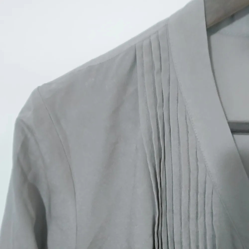 Rose & Olive S Taupe Cut Work Trim Top - Image 8