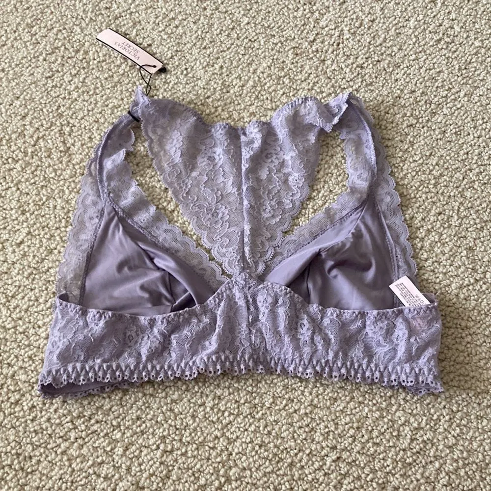 NEW Victoria’s Secret Lavender Purple Bralette Racerback Light Support Small NWT - Image 4