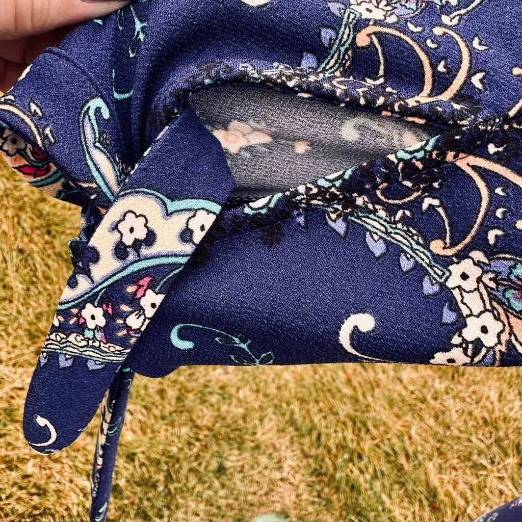 Chico’s  Medallion-Print Tie-Sleeve Dress Floral Paisley Shift - Image 12