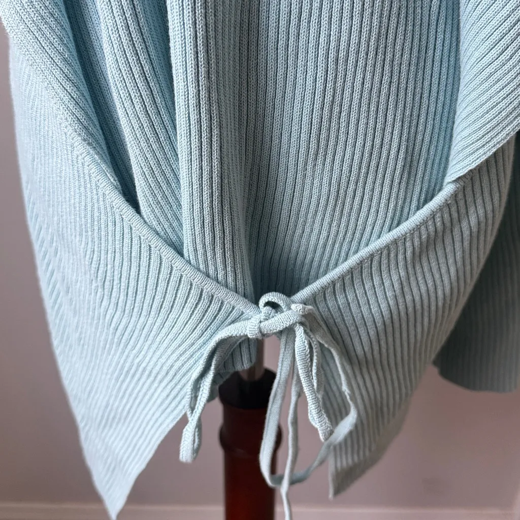 Free People Light Blue Crew Neck Ribbed Sweater Brig Oversized Pullover - Image 7