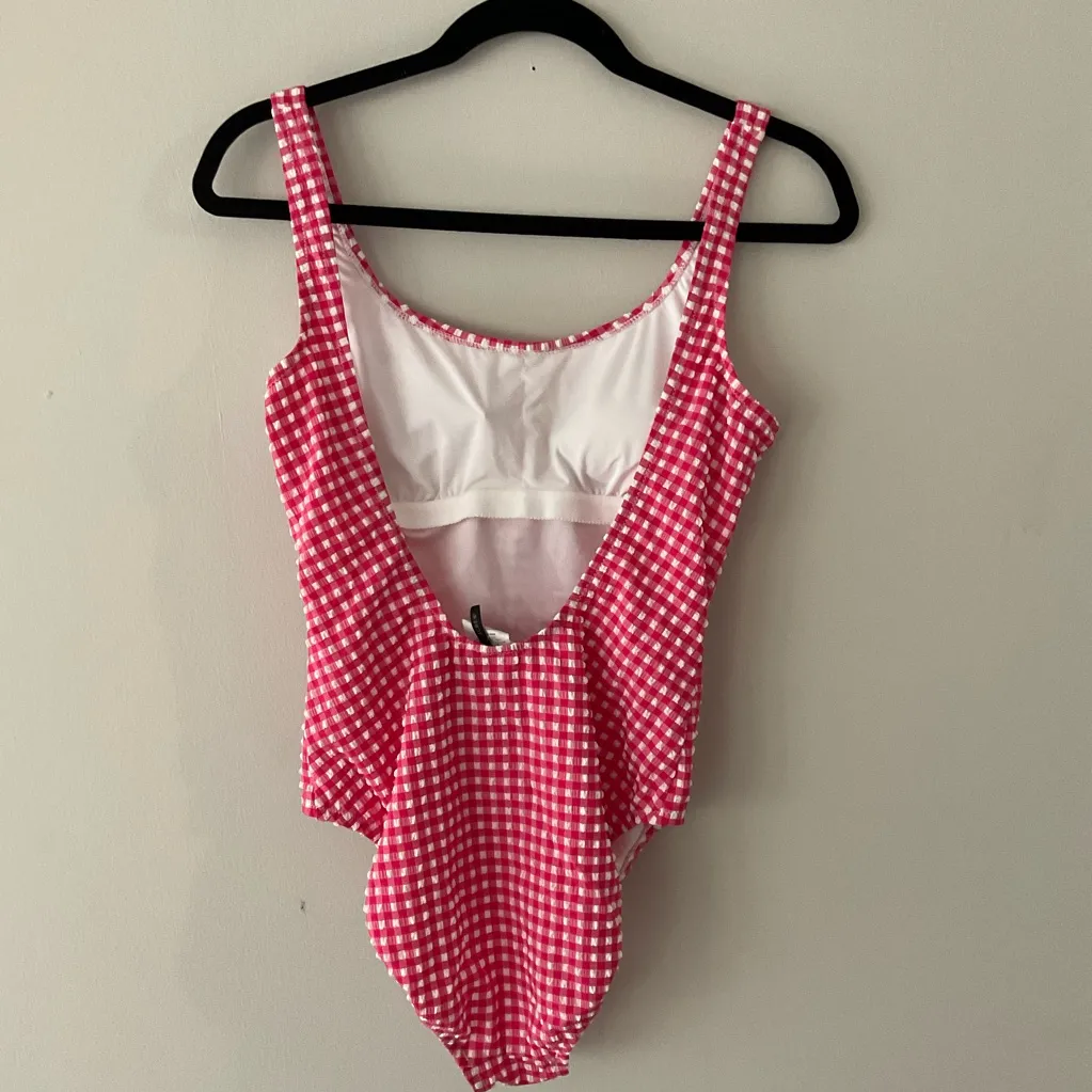 J.crew pink gingham one piece swimsuit Size 4 - Image 3