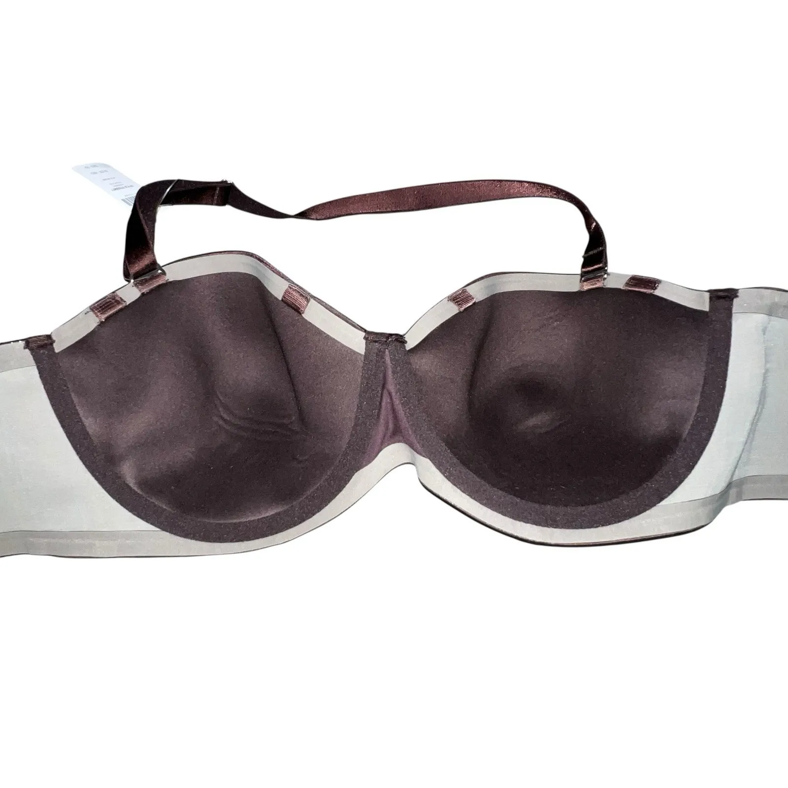 Soma Java Brown Vanishing Strapless Bra 38D Multi-Way Convertible Underwire READ - Image 3