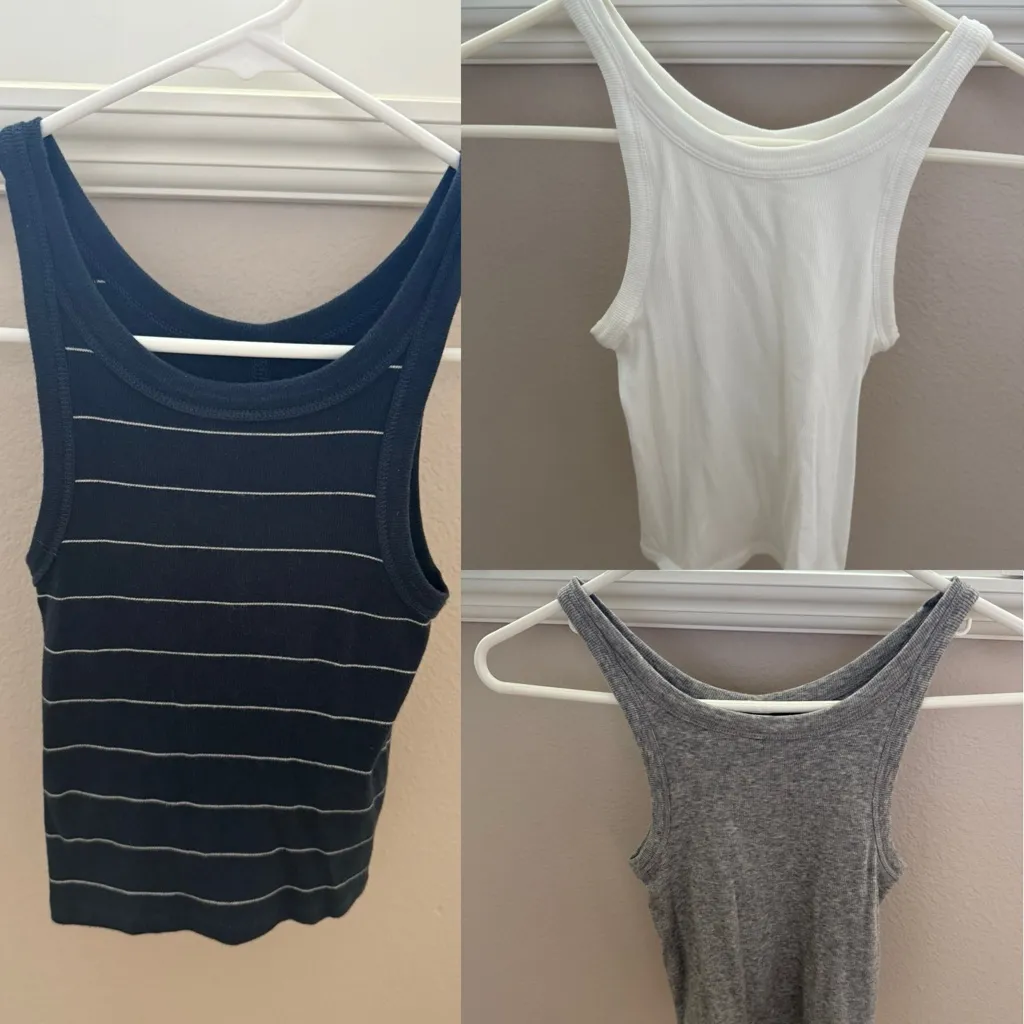Everlane cotton ribbed tanks bundle (xxs) - Image 2