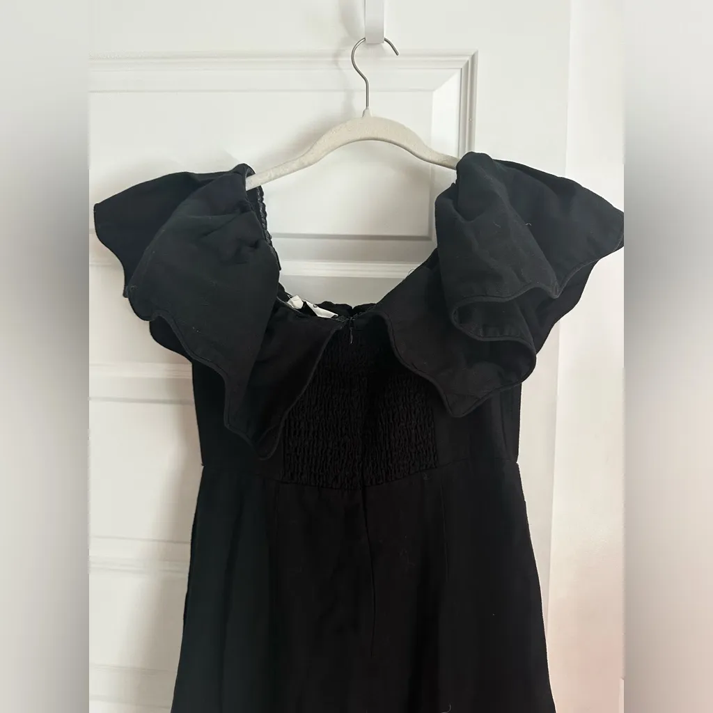 Sea NY Leona Strapless Off the Shoulder Linen‎ Midi Dressn NWT 4 Black - Image 10