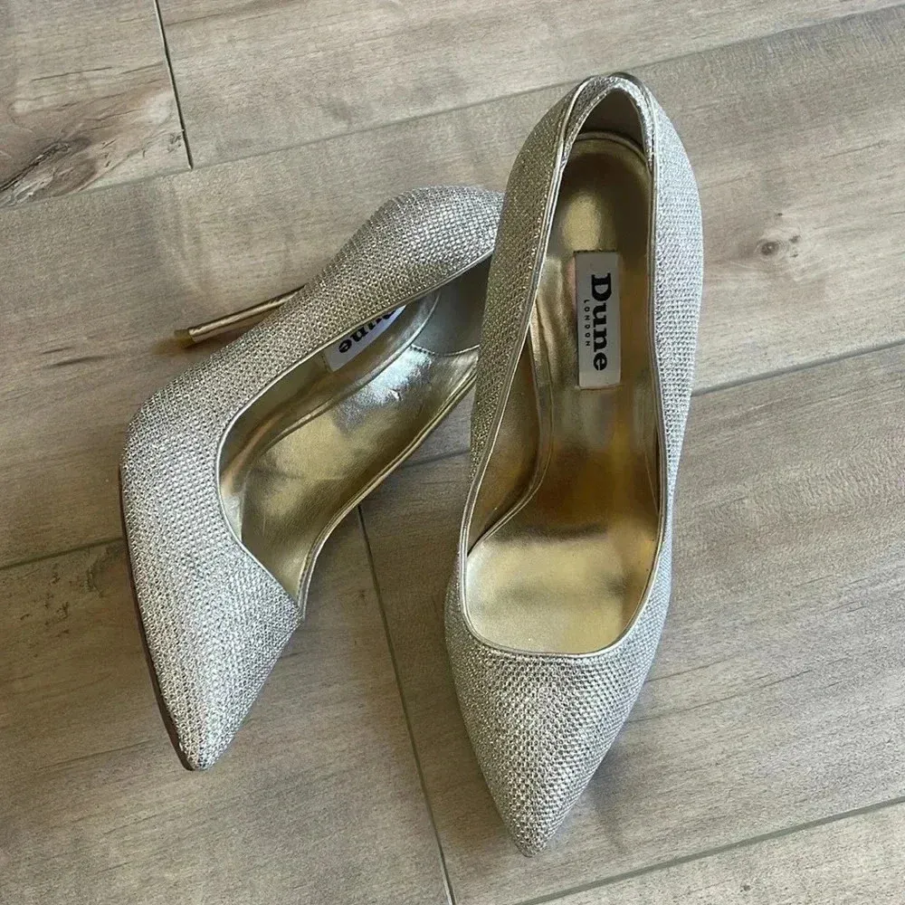 DUNE LONDON Gold Beaming Di Glitter Courts Pumps Sz 37 (6) - Image 2