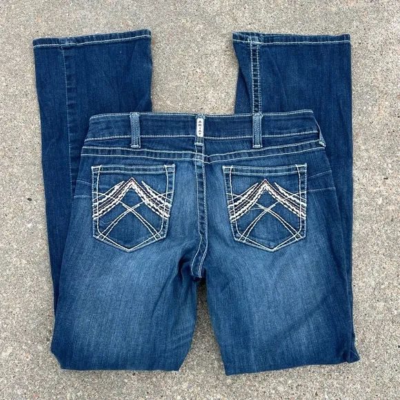 Ariat 32L Whipstitch Rosy Low Rise Boot Cut Jeans - Image 2