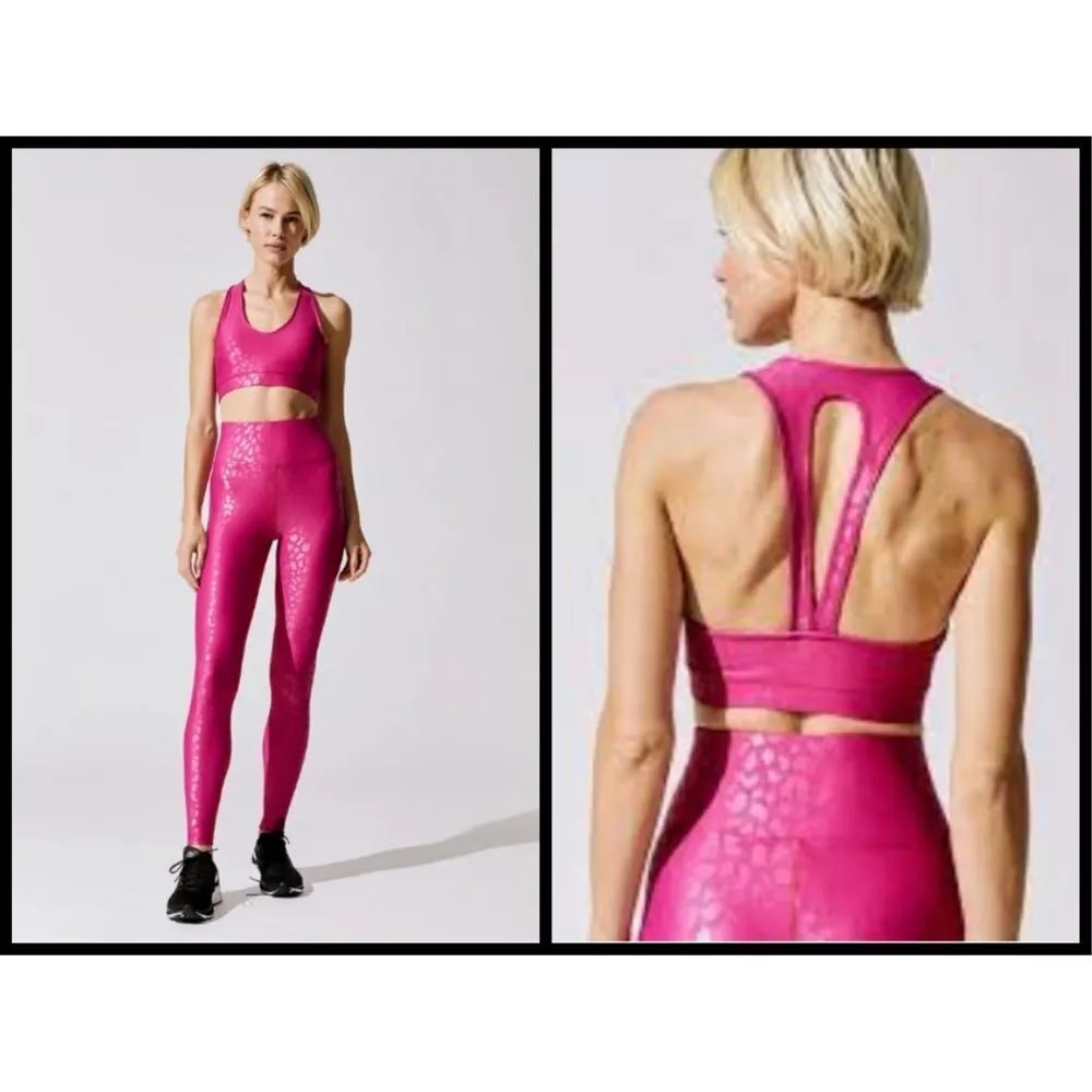 💕CARBON38💕 Leopard Takara Shine Set Action Bra 2.0 + High Rise F/L Legging NWT - Image 3