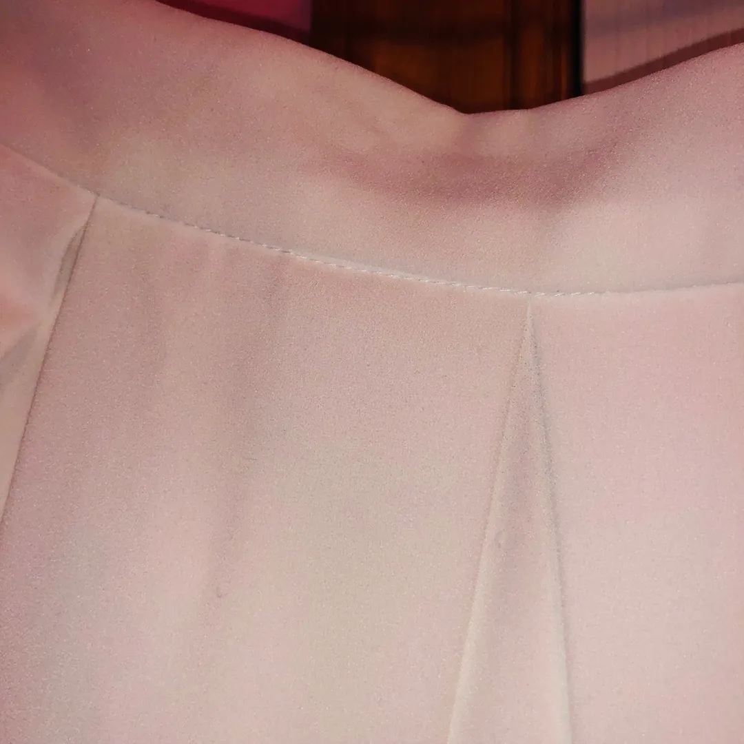 White Midi Skirt with Mesh Panel - Image 9