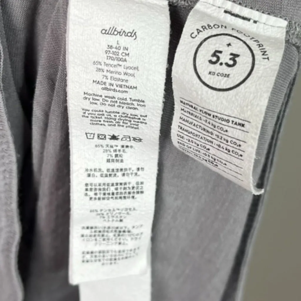 Allbirds Natural Flow Studio Tank Gray Women's Large - Image 9