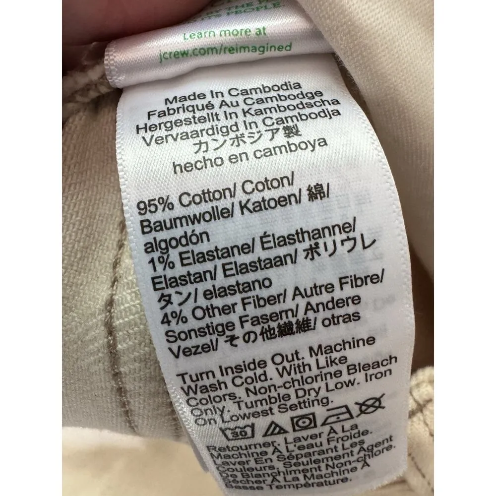 NWD J. Crew Off White Full Length Slim Wide Leg Jeans Womens Size 27 Petite - Image 7