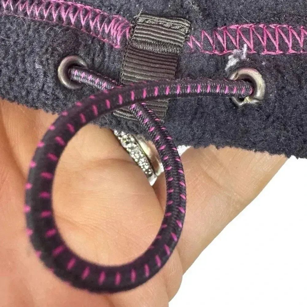 The North Face Denali Jacket Small Pink Gray Full Zip Fleece Embroidered Logo - Image 5