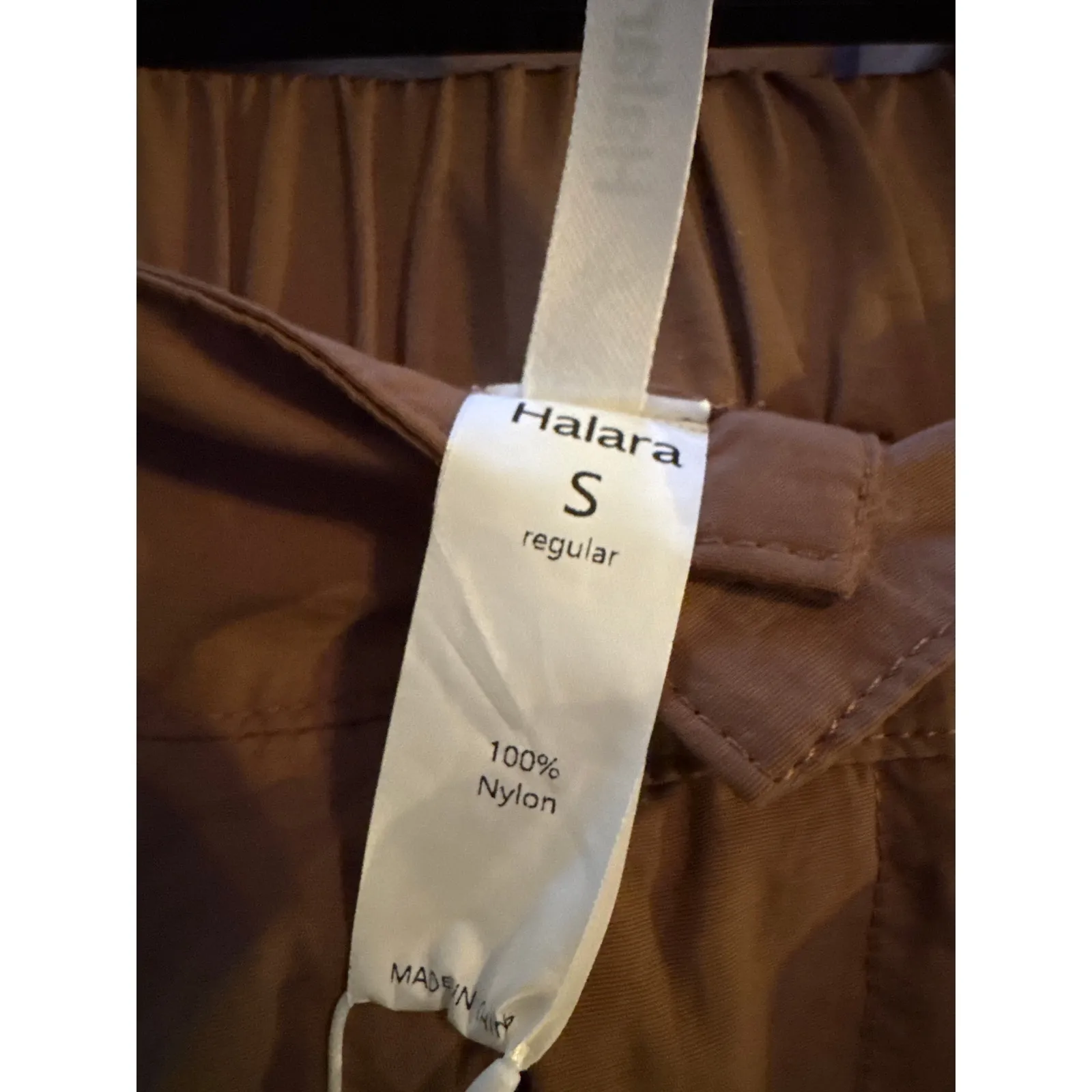 New Halara Mid Rise Button Zipper Side Pocket Wide Leg Casual Cargo Pants S Ivy - Image 4