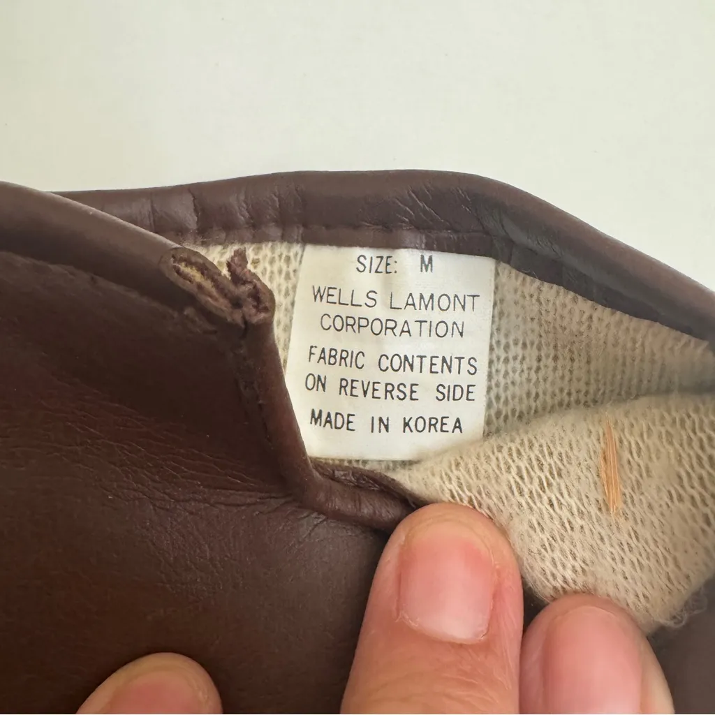 Vintage Ski Gloves Wells Lamont Winter Women's Medium Brown Retro 70s 80s - Image 3