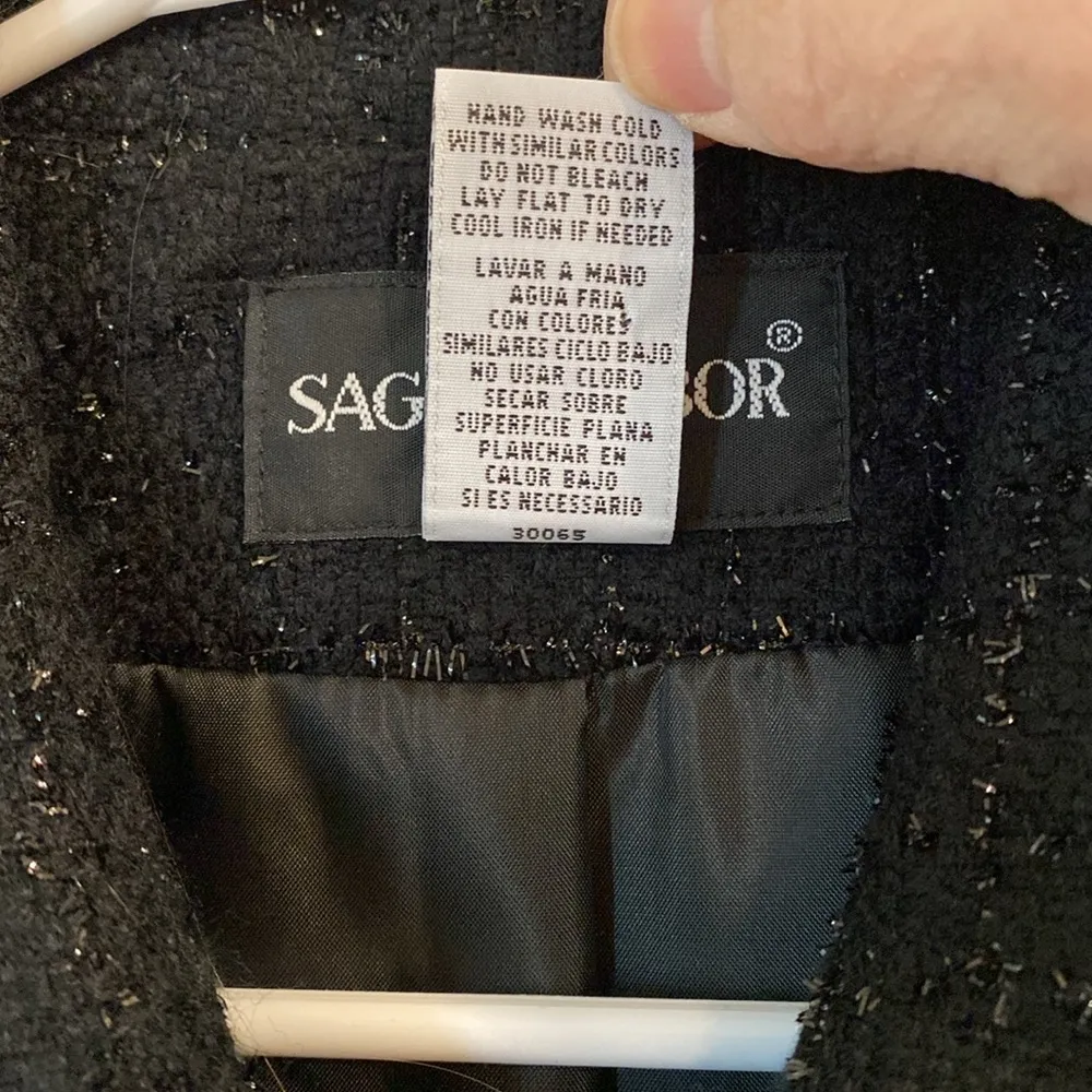 Womens  jacket Glitter Black Holiday Size 18 - Image 3