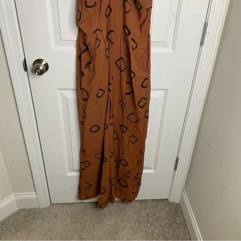 Anthropologie Eva Franco Faith wide leg halter‎ jumpsuit size 8 vacation summer - Image 6