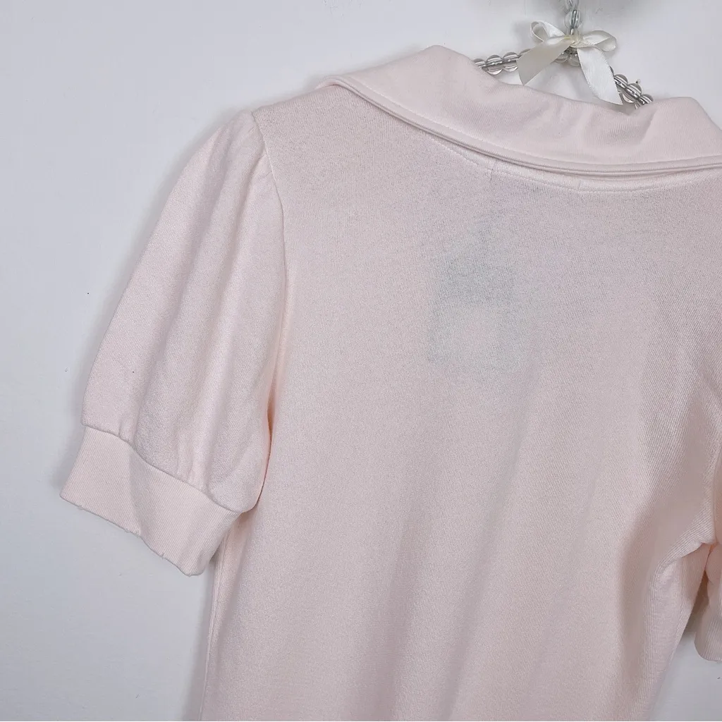 n:Philanthropy Celeste Sweatshirt Polo Mini Casual Dress in Petal Pink NWT - Image 5