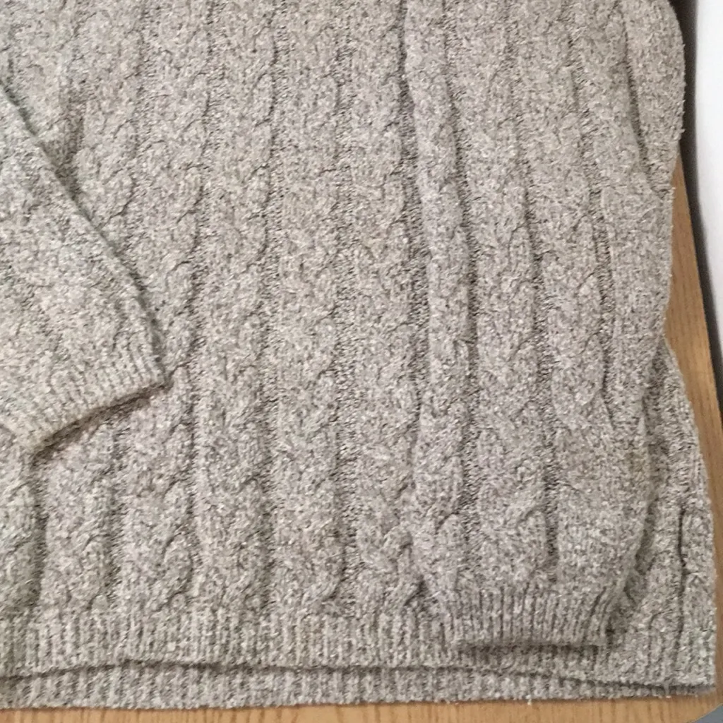 Women Liz Wear Turtleneck Sweater Super Soft Stretchy Warm Tan Khaki Size Medium - Image 4