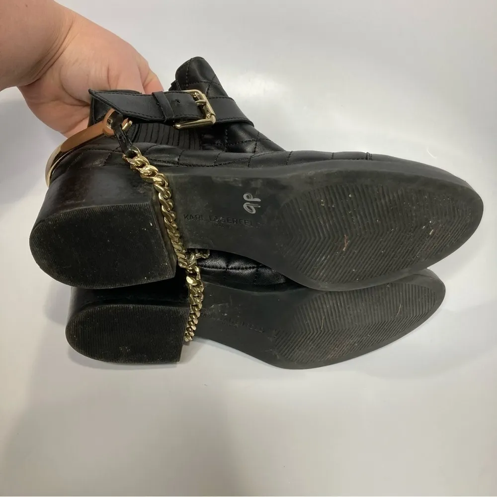 Karl Lagerfeld black ankle boots size‎ 6.5 - Image 8