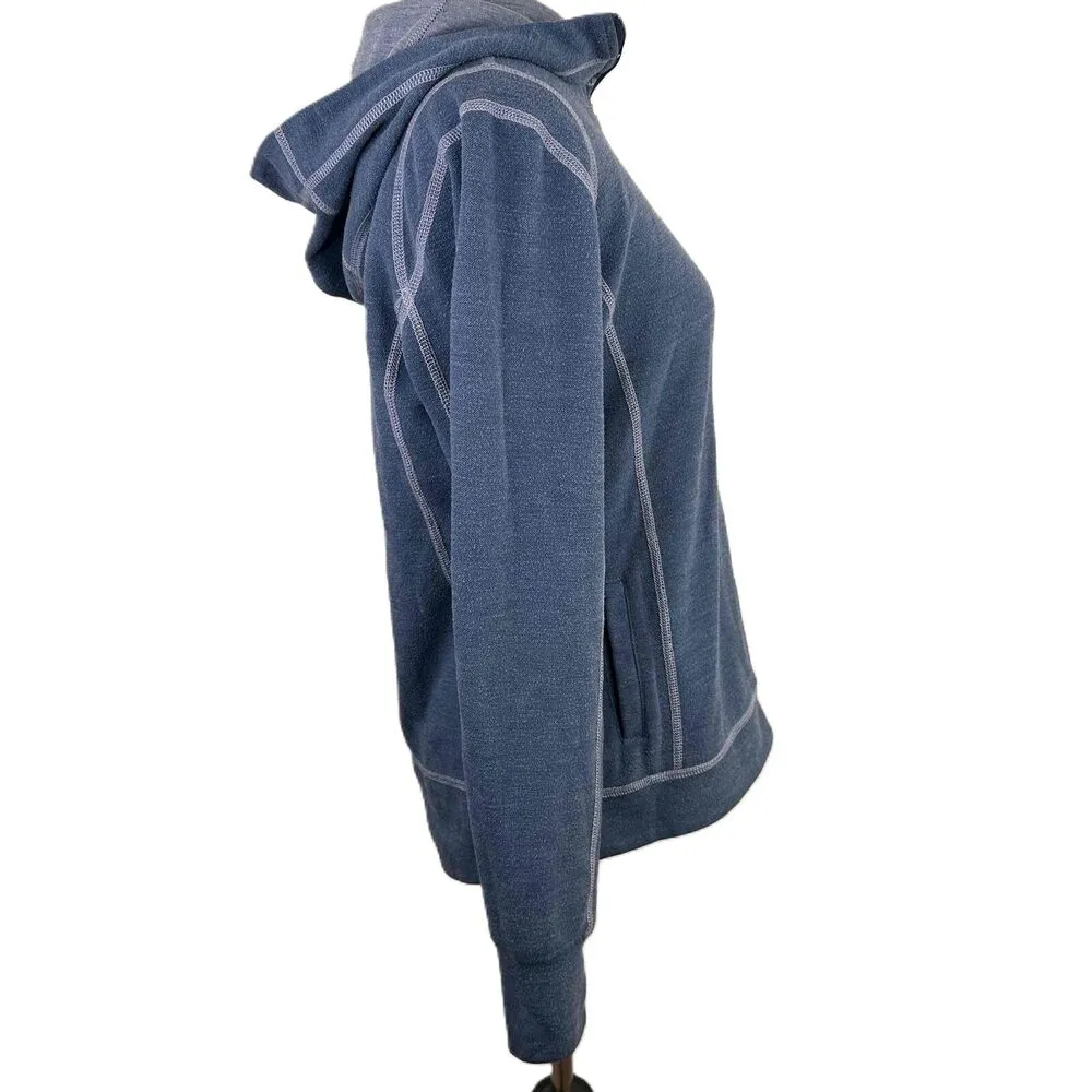 Kuhl Blue Zip-Up Long-Sleeve Solid Color Hoodie Size Medium - Image 5