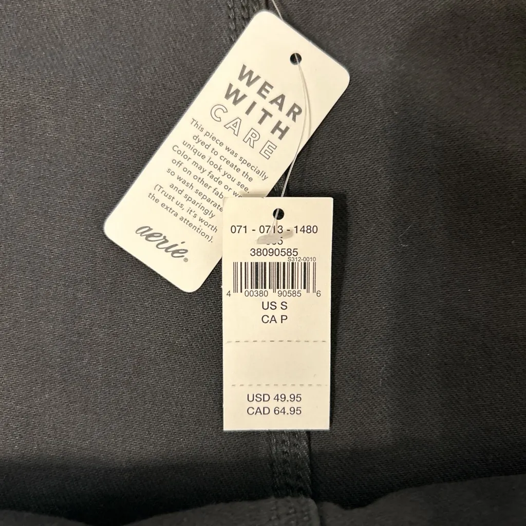 Aerie Charcoal Denim Romper - Image 3