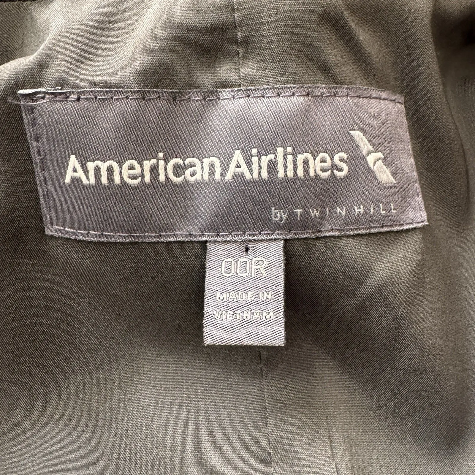 American Airlines By Twinhill Navy Blue Flight Attendant Blazer Size 00R - Image 3