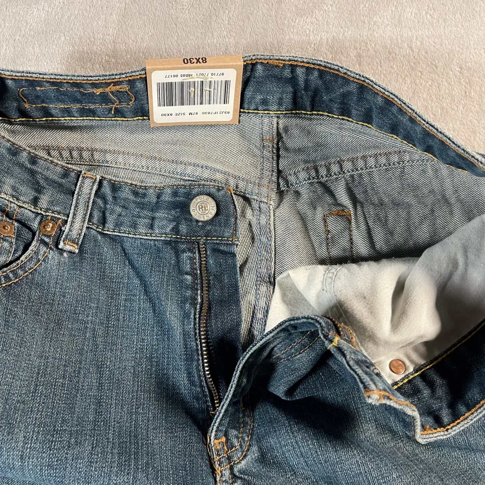 NEW Polo Jeans Co. Women's Saturday Jean Straight Leg Classic Fit 8x30 Blue Size 8 - Image 2