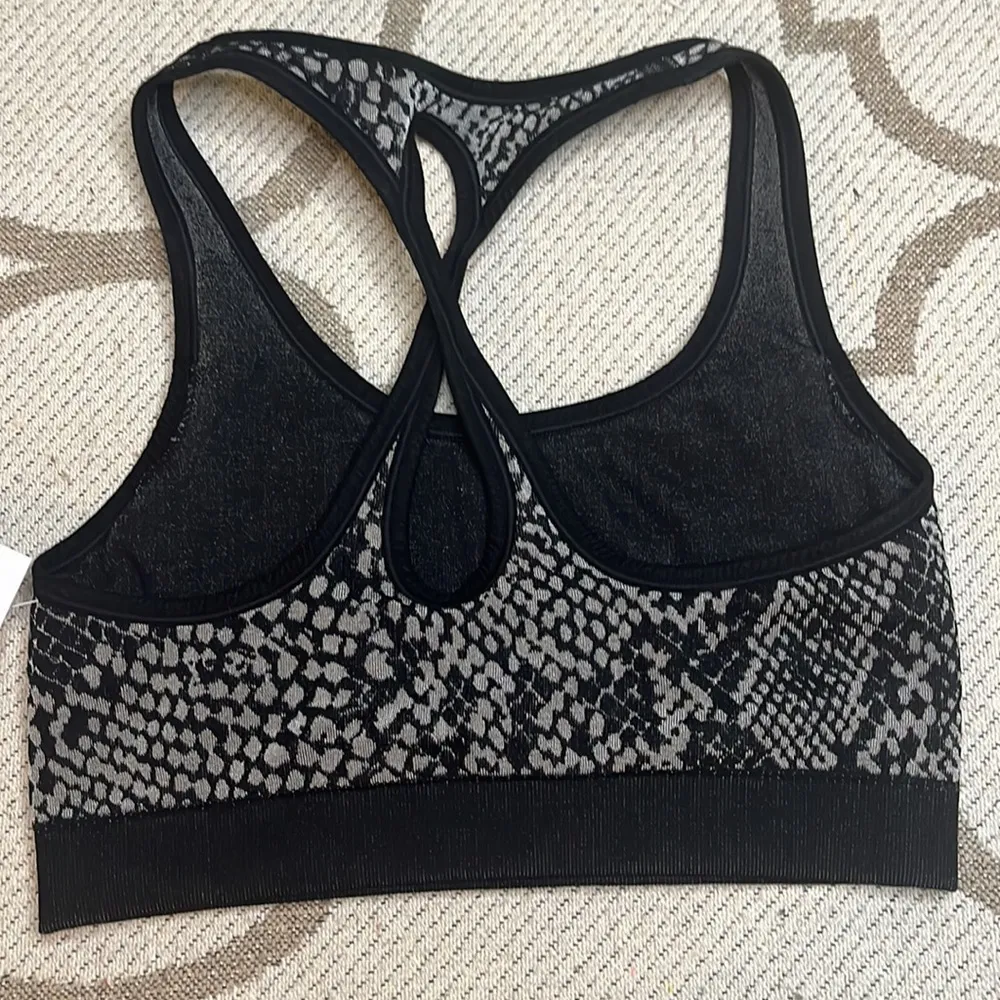 Spiritual Gangster snake skin print crisscross back sports bra, XS/S - Image 7