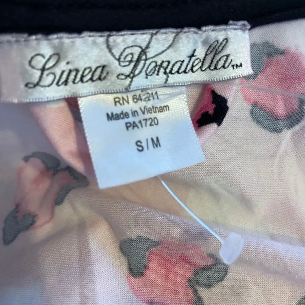 NWT Linea Donatella Robe S-M Pink Rose Leopard Print Lounge House Coat Relaxed - Image 6