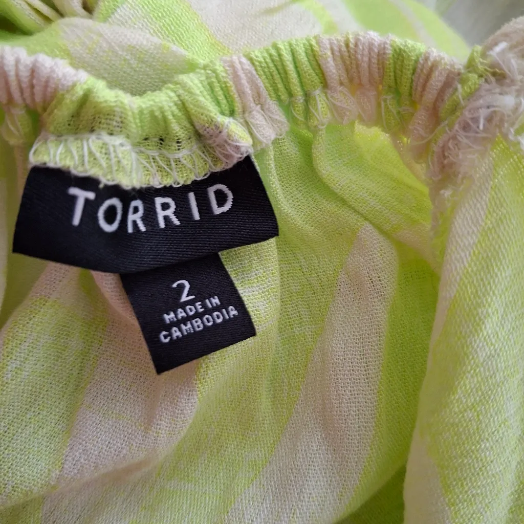 Torrid Sz 2 Lime Green Women's Top - Image 12