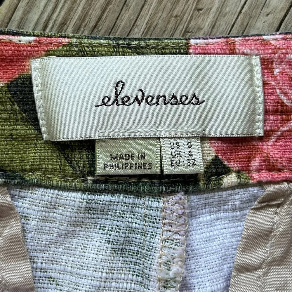 Anthropologie Elevenses Women's Colorful Floral Shorts Size 0 - Image 5