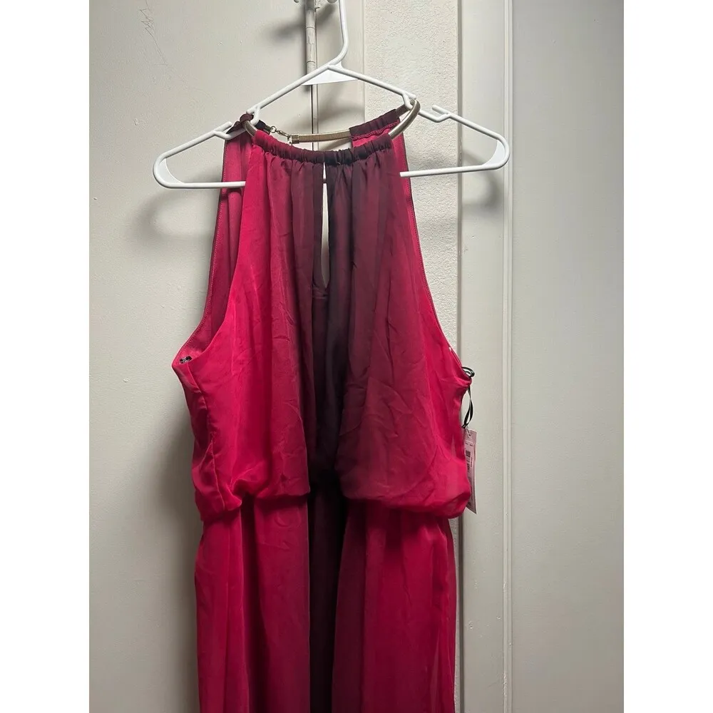 NWT Bisou bisou red ombre halter dress - Image 2