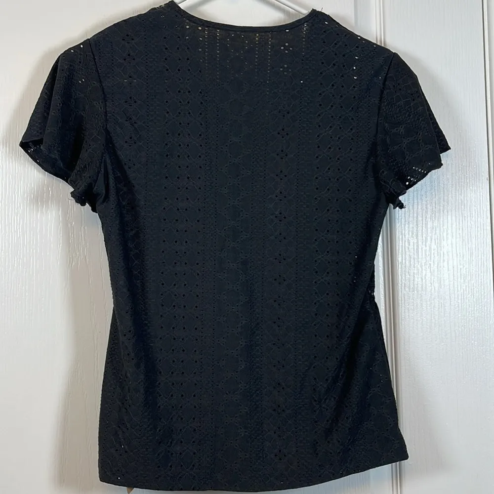 Shein X Frenchy Forever 21 Butterfly Flounce Flowy V-Neck Schiffy Blouse NWT LRG - Image 6