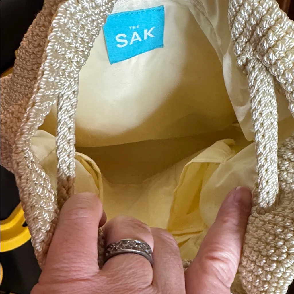 NWOT The Sak Large Dylan Backpack in Crochet w/ Adjustable Backstrap Cream Ivory - Image 10
