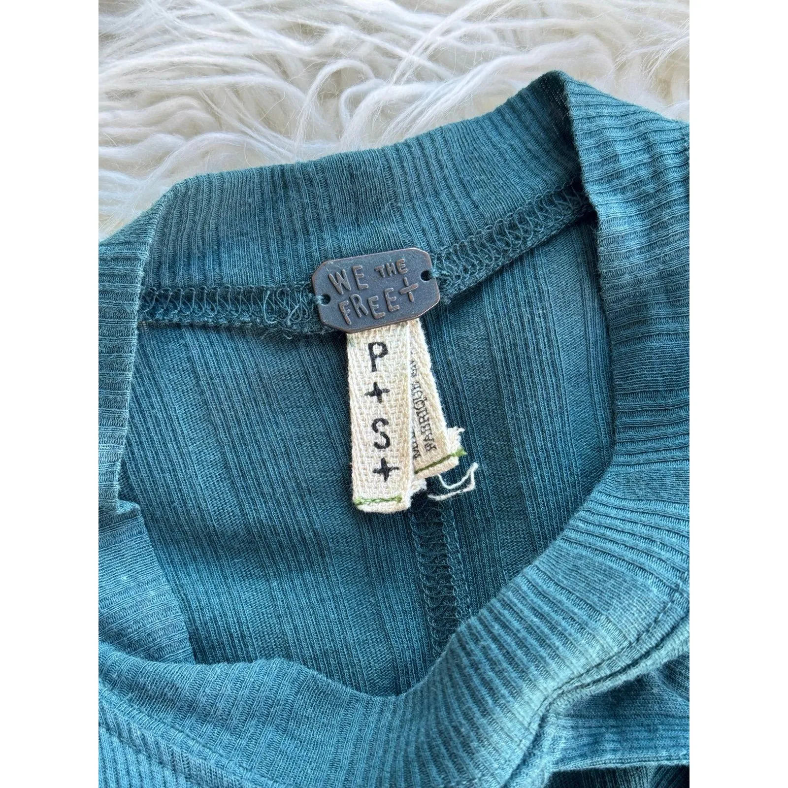 Free People We The Free Faye Ribbed Keyhole Tank
Turquoise Size Small - Image 6