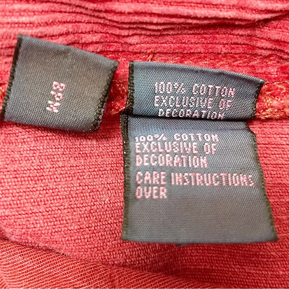 Vintage Polo Ralph Lauren Pants Brick Red Corduroy Straight Leg Jeans Size 28 - Image 13