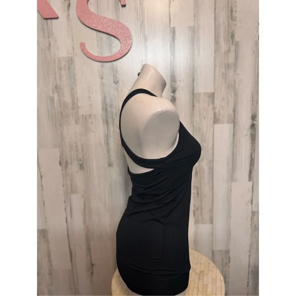 Aspire black tank top with built in sports bra size XSMALL Black - Image 8