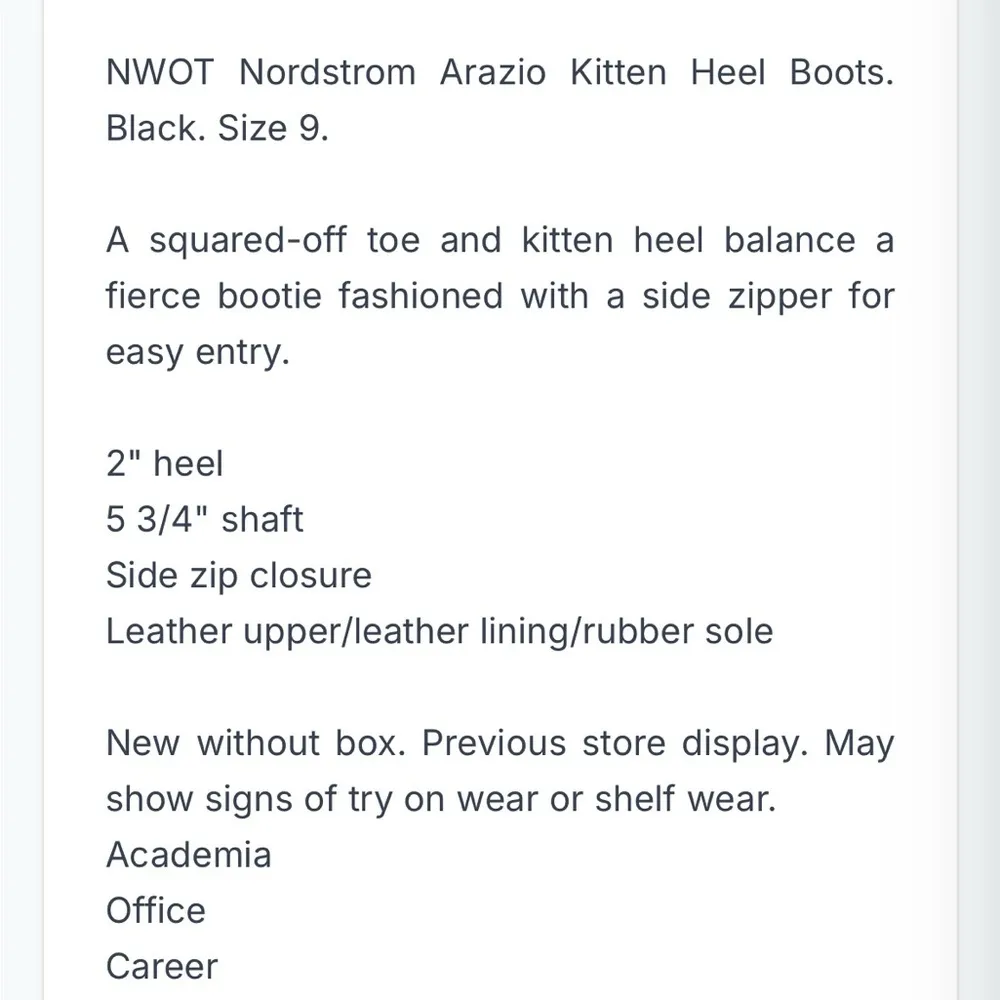 NEW Nordstrom Arazio Kitten Heel Bootie Black - Image 12