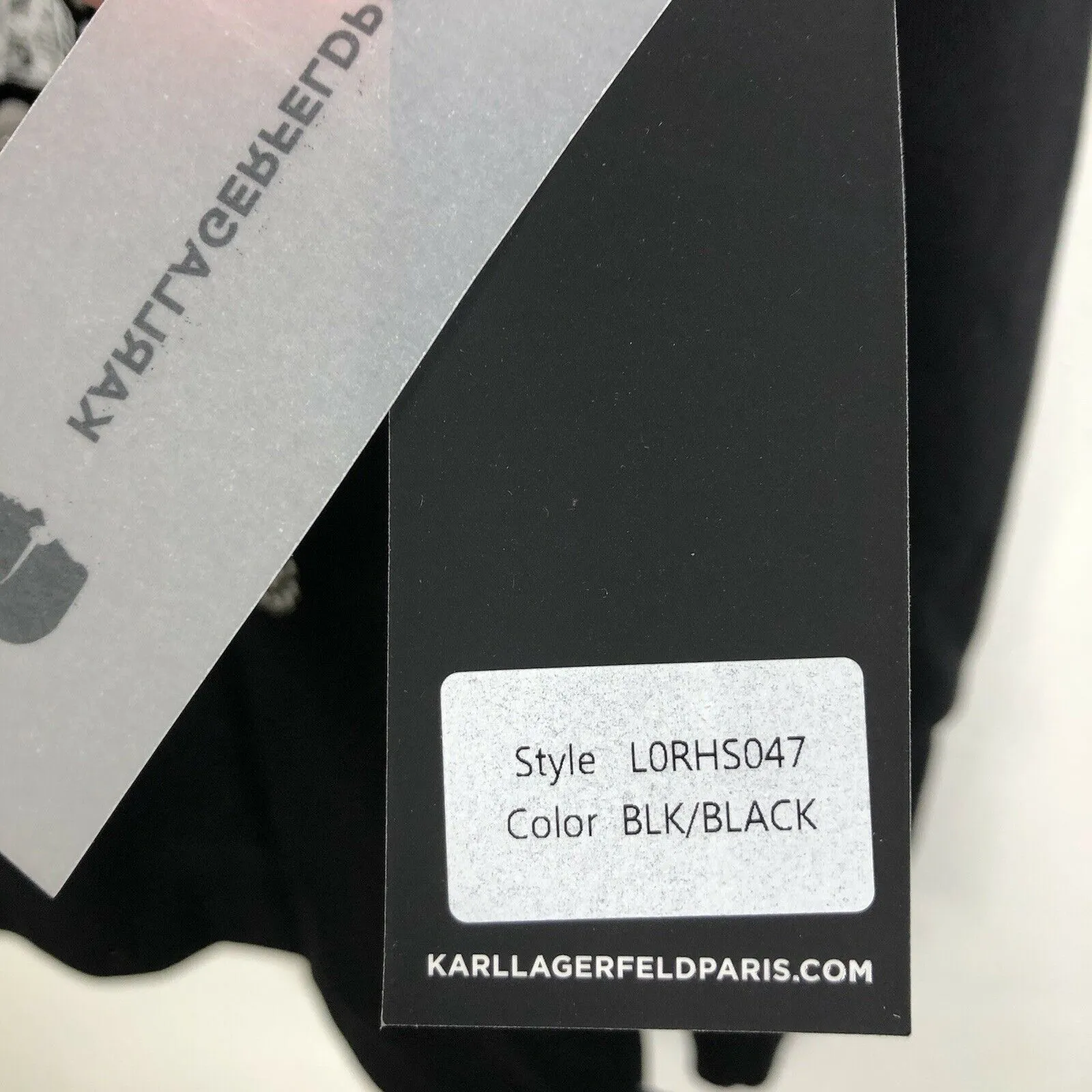 NEW KARL LAGERFELD PARIS Studded Logo Sunglasses Black Pullover Sweater Size XS - Image 3