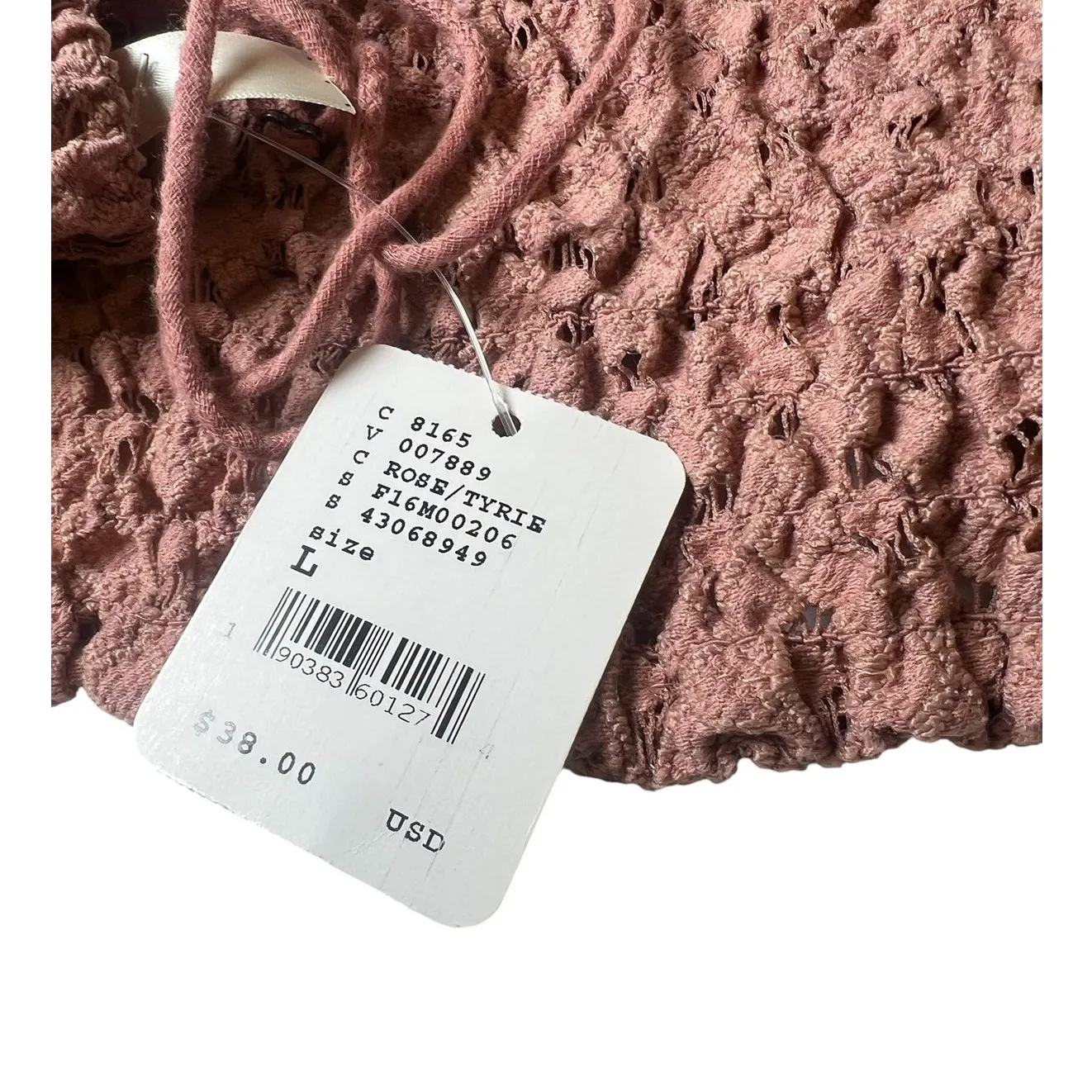 NWT Free People L Adella bralette in a mauve/dusty rose color lace crop top bra - Image 4