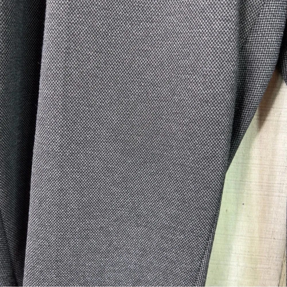 Calvin Klein Size 20W Black Dress Faux Leather Waist Slim Gray Leg Pants Pockets - Image 5