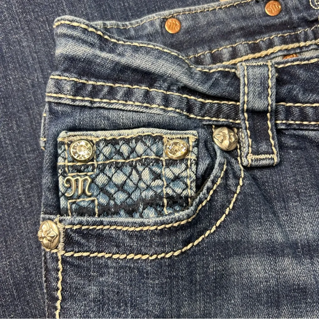 Miss Me “Y2K” Bootcut Jeans – Rhinestone Studded, Size 27 ✨👖 - Image 12