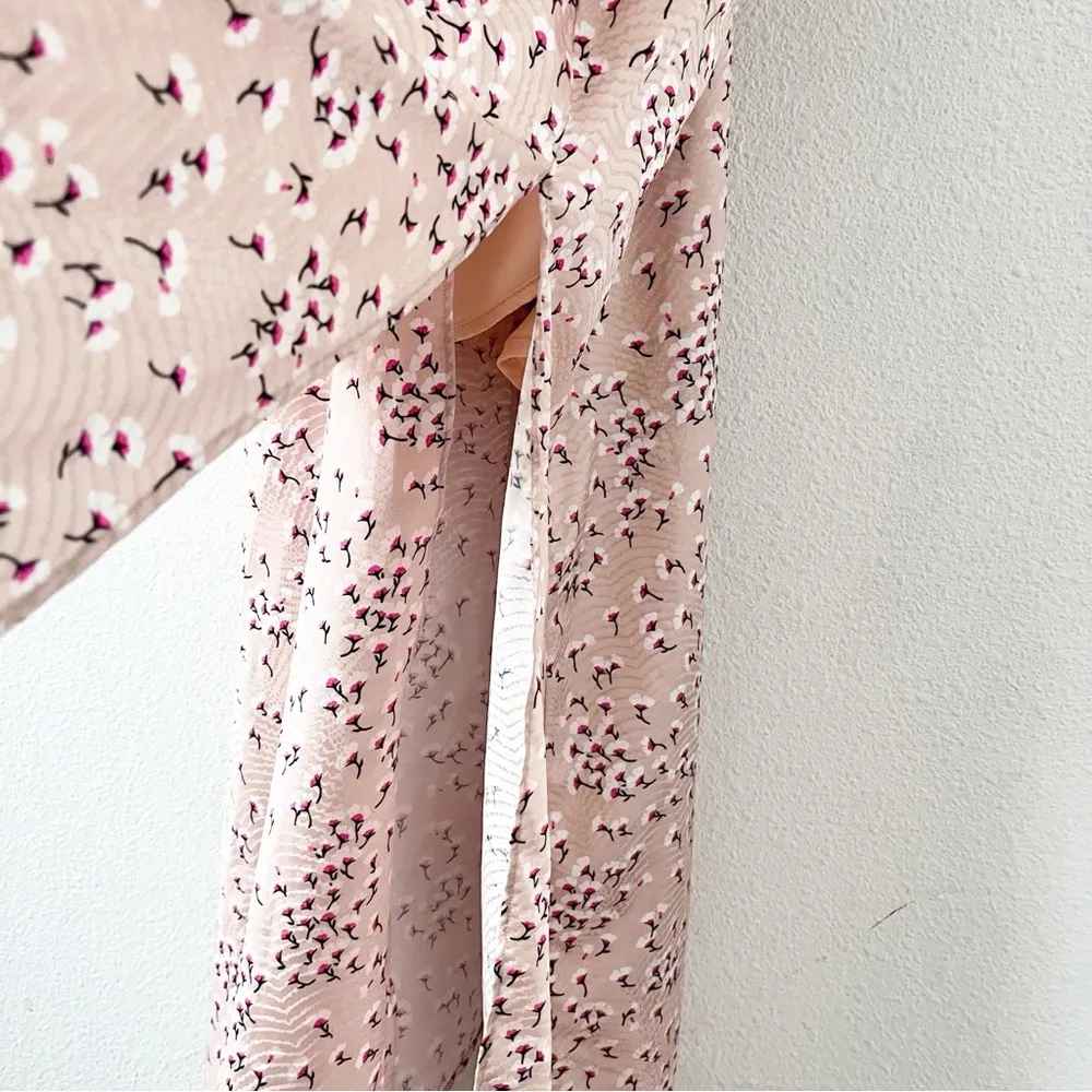 Acler Vales Ditsy Blossum Midi Dress Pink Size 4 - Image 5