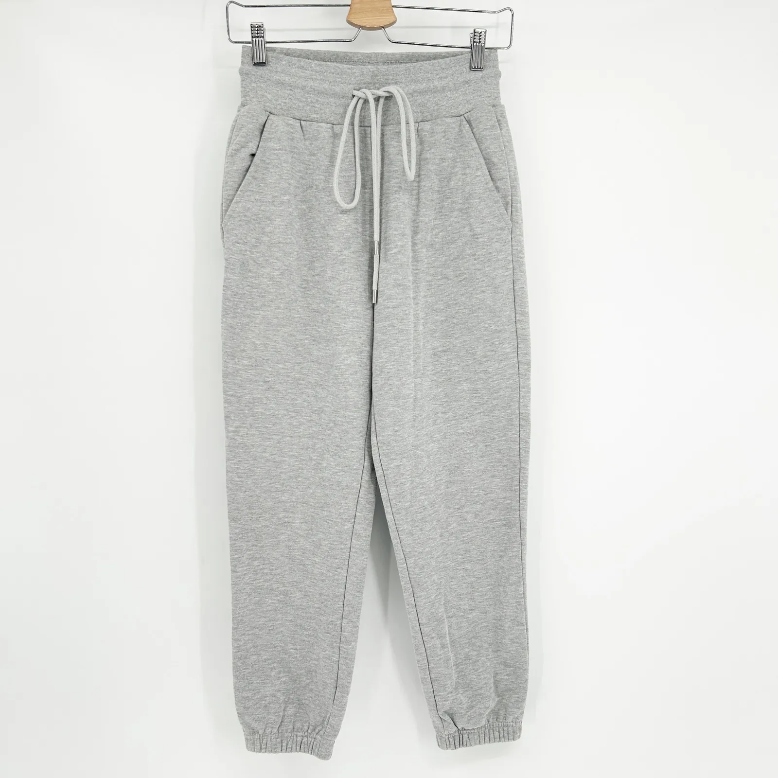 Alo Yoga Womens Lounge Athleisure Easy 7/8 Sweatpants Joggers Grey Fleece Size S - Image 3