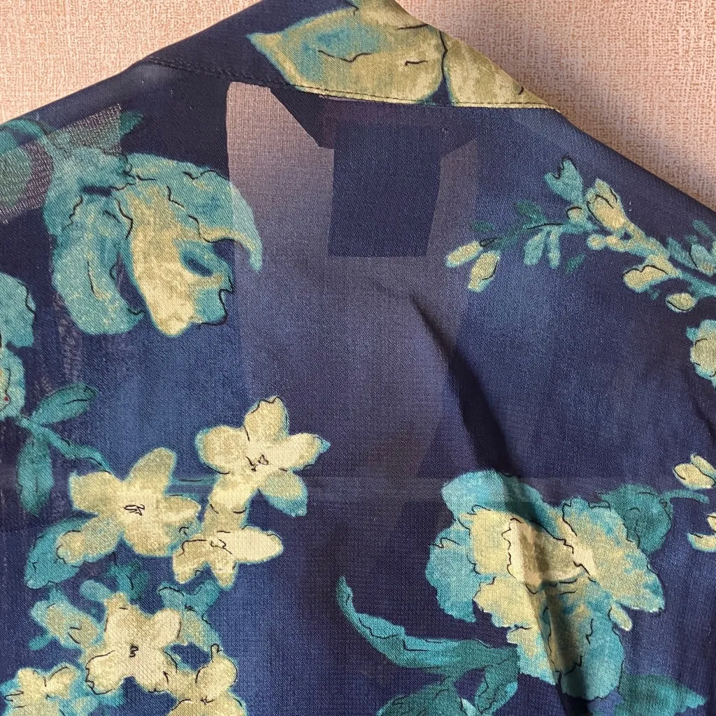 FINAL MARKDOWN Francesca Rose Navy Rayon Top large - Image 12