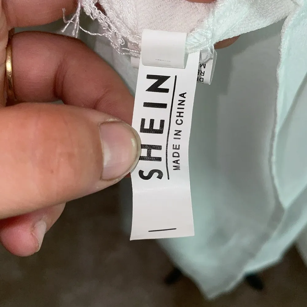 SHEIN white dress mini dress western wedding bridal dress size medium light - Image 8