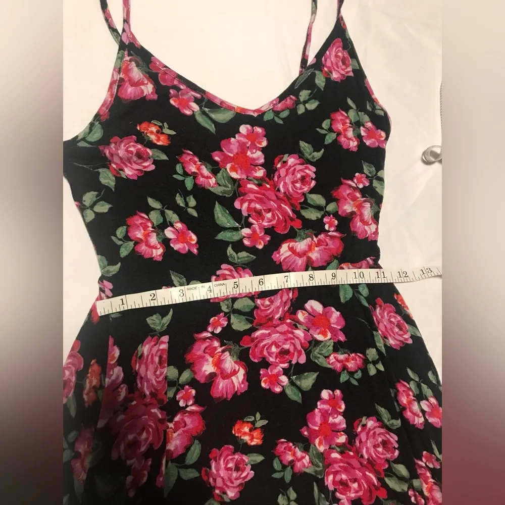 Women’s Floral Black Skater Dress Size M - Image 5
