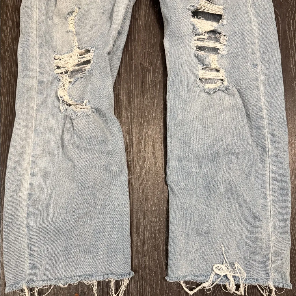 Womens Wild Fable Light Blue 
Denim Ripped Jeans Size 10 - Image 4